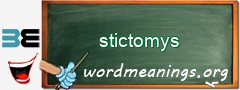 WordMeaning blackboard for stictomys